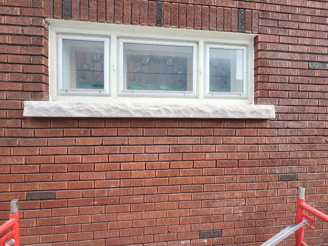 Completed masonry sill replacement